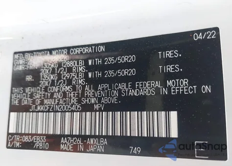 2022 Lexus Nx 450H+ F Sport from USA, damaged, VIN JTJKKCFZ1N2005405